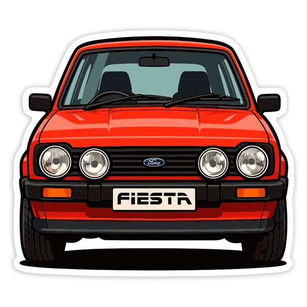 Aufkleber: Klassisches Ford Fiesta Auto