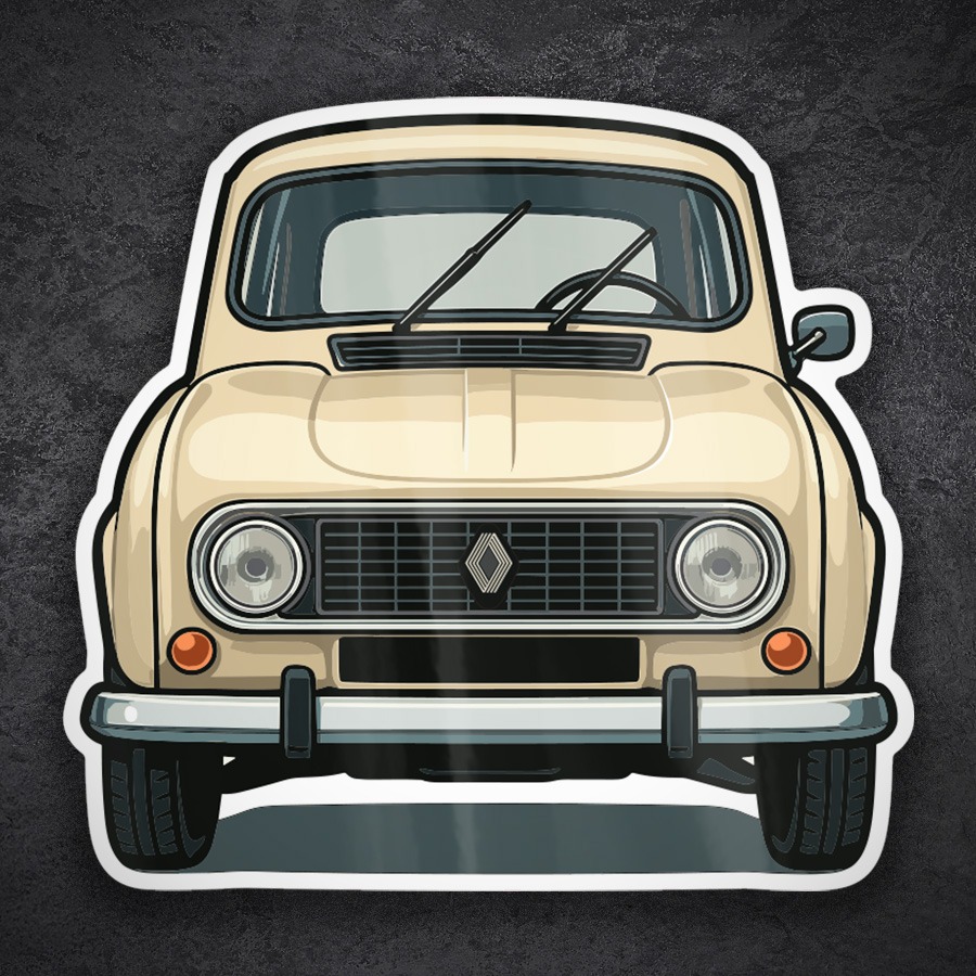 Aufkleber: Klassisches Renault 4 Auto