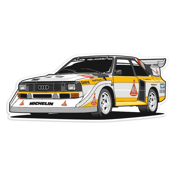 Aufkleber: Audi Quattro S1 Gruppe B
