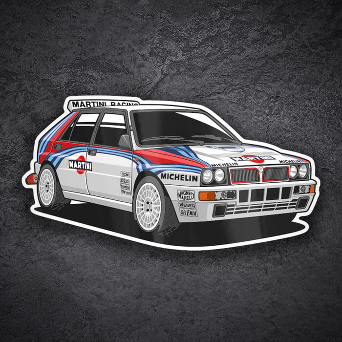 Aufkleber: Lancia Delta Integrale Martini