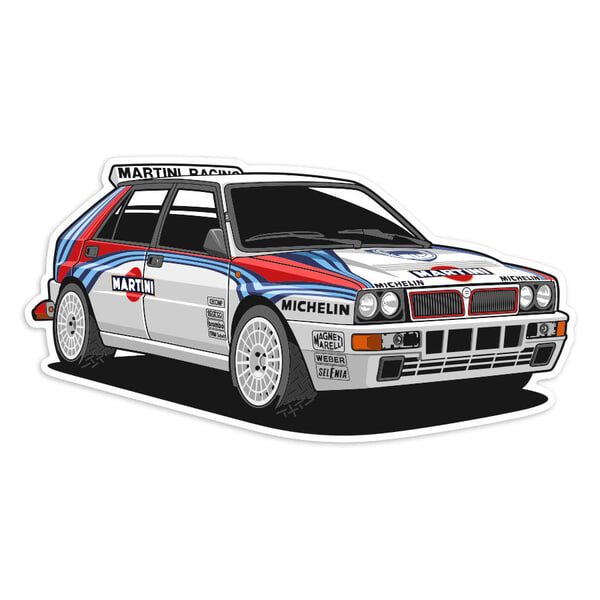 Aufkleber: Lancia Delta Integrale Martini