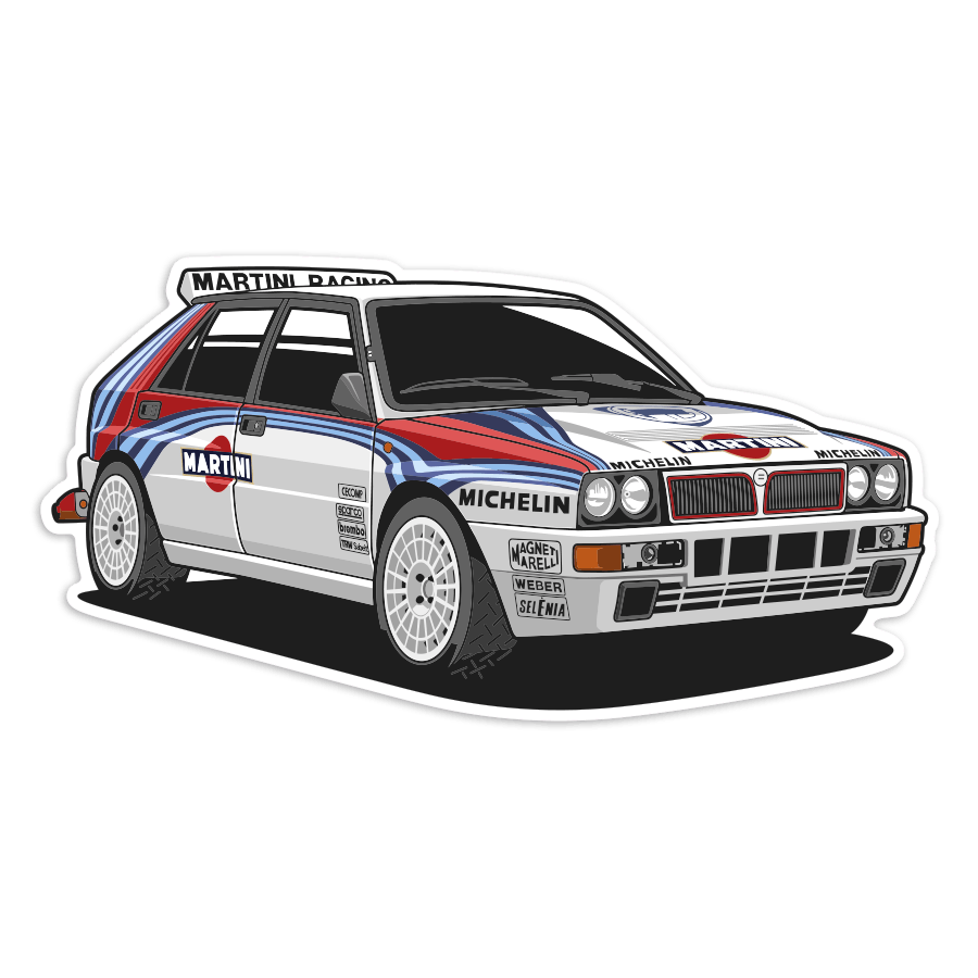 Aufkleber: Lancia Delta Integrale Martini