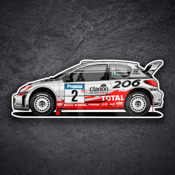 Aufkleber: Peugeot 206 WRC