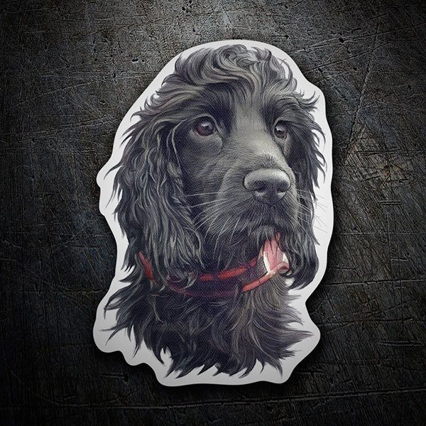 Aufkleber: Cocker Spaniel schwarz