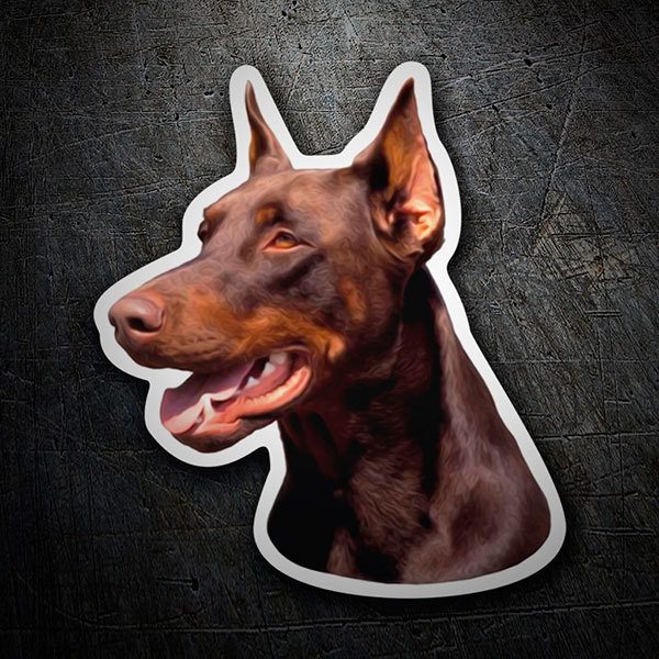 Aufkleber: Doberman