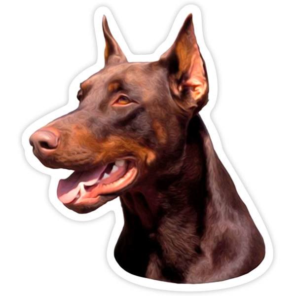 Aufkleber: Doberman