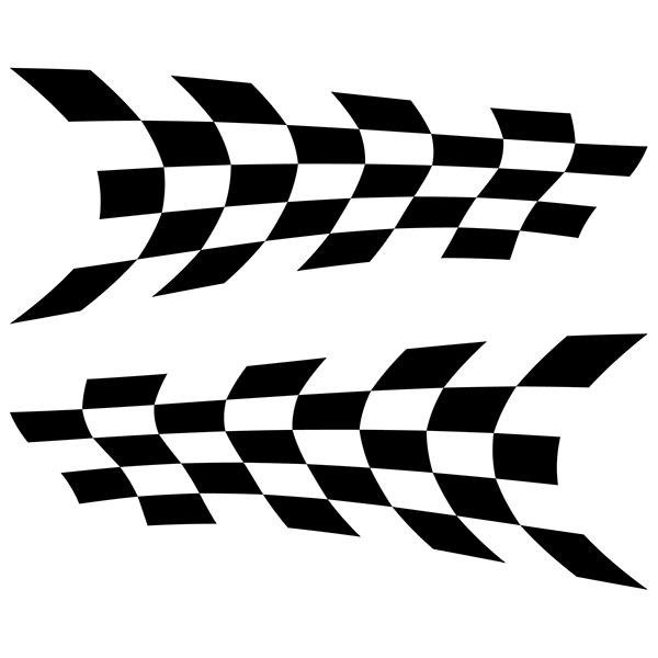 Aufkleber: Racing Flaggen 2
