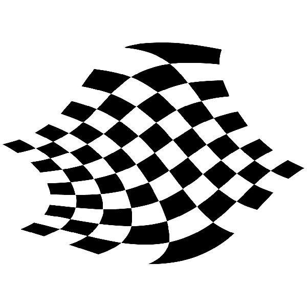 Aufkleber: Racing Flaggen 14