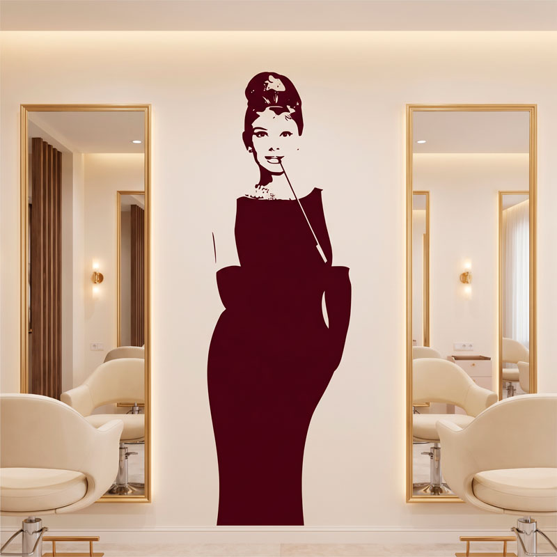 Audrey Hepburn Wandtattoo 0