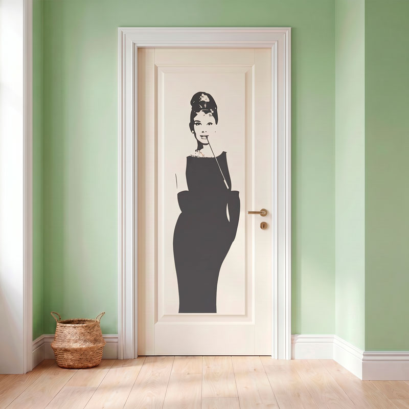 Audrey Hepburn Wandtattoo 2