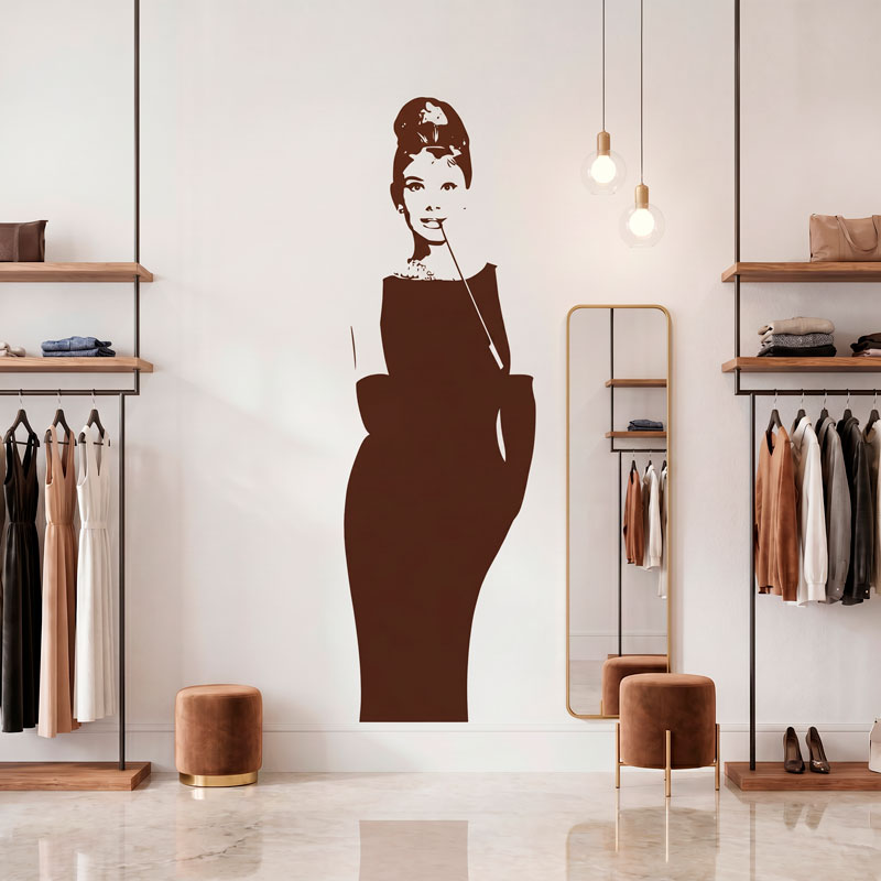 Audrey Hepburn Wandtattoo 12
