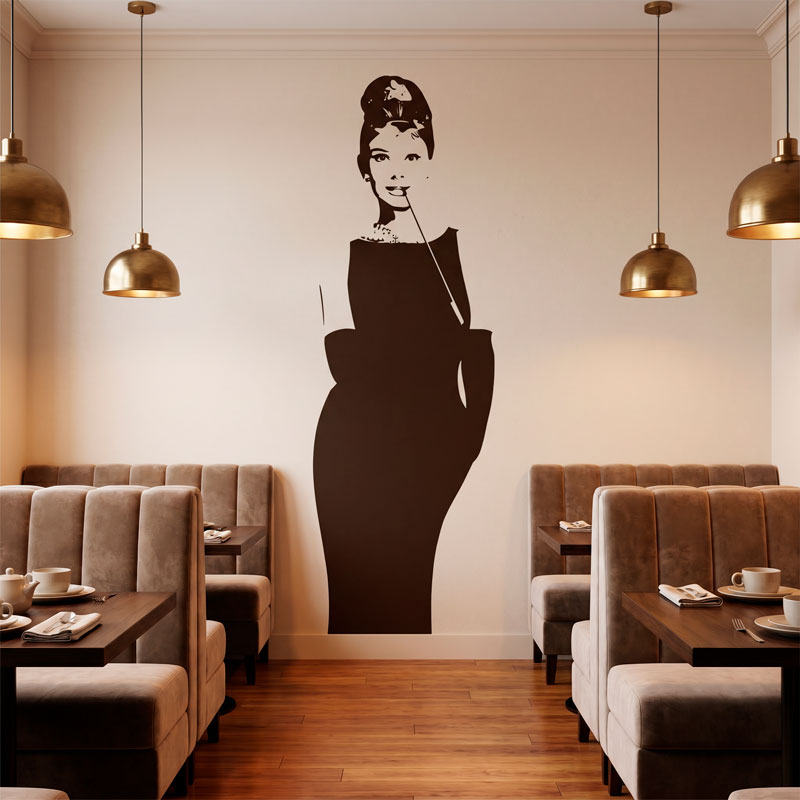 Audrey Hepburn Wandtattoo 10