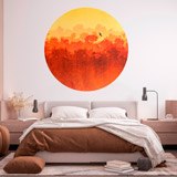 Wandtattoos: Sonnenuntergang im Dschungel 3