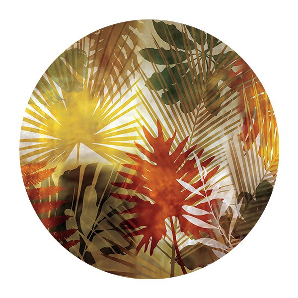 Wandtattoos: Farbige Palmblätter