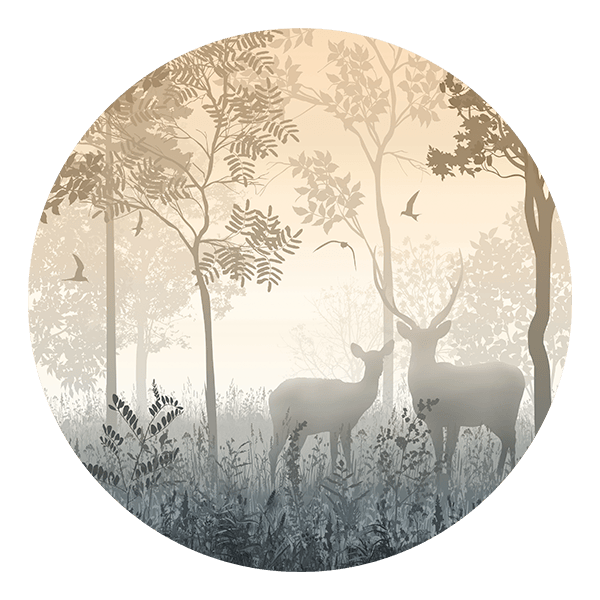 Wandtattoos: Hirsche im Wald