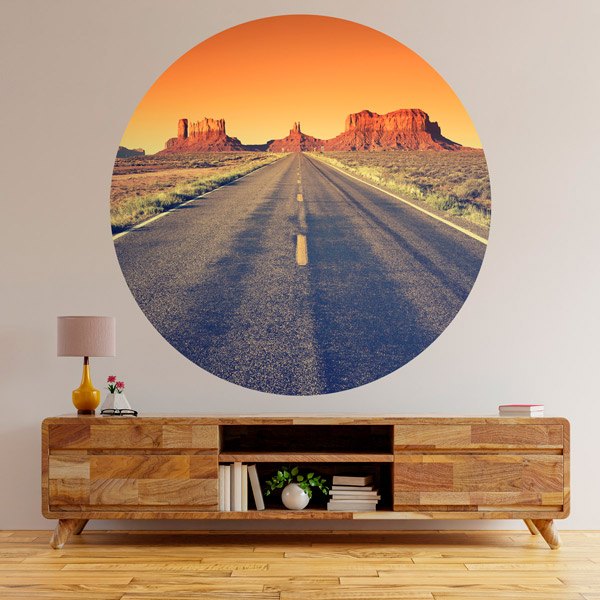 Wandtattoos: Sonnenuntergang auf der Route 66