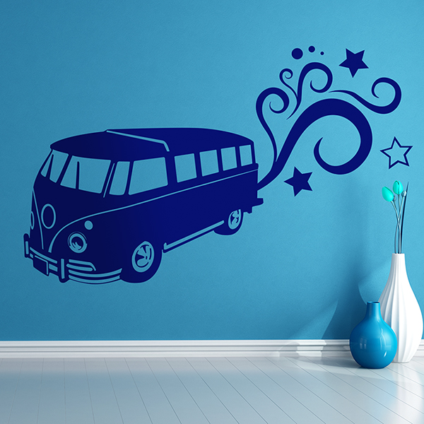 Wandtattoos: Mystischer Hippie-Van