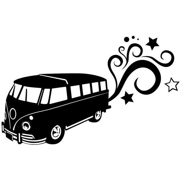 Wandtattoos: Mystischer Hippie-Van