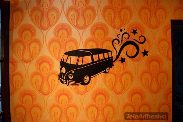 Wandtattoos: Mystischer Hippie-Van