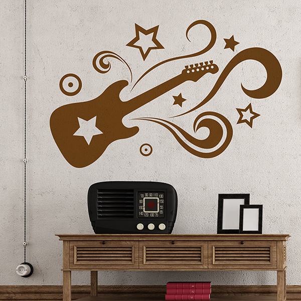 E-Gitarre mit Sternen 0