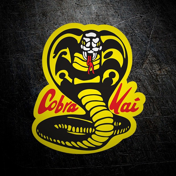 Aufkleber: Gelbe und schwarze Kobra