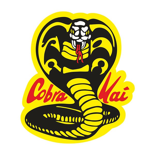 Aufkleber: Gelbe und schwarze Kobra