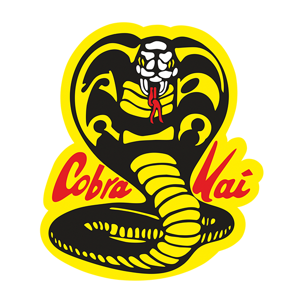 Aufkleber: Gelbe und schwarze Kobra 0