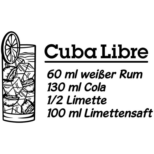 Wandtattoos: Cocktail Cuba Libre - deutsch