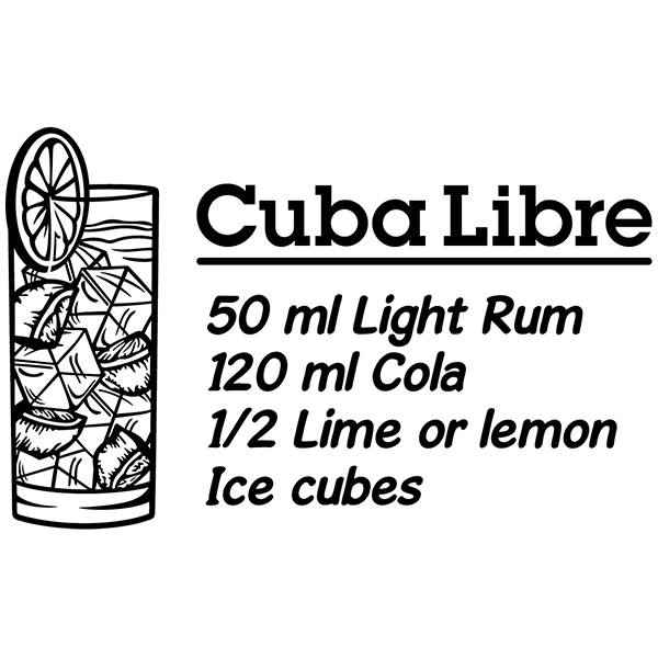 Wandtattoos: Cocktail Cuba Libre - englisch