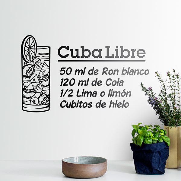 Wandtattoos: Cocktail Cuba Libre - spanisch
