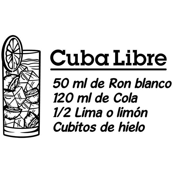 Wandtattoos: Cocktail Cuba Libre - spanisch