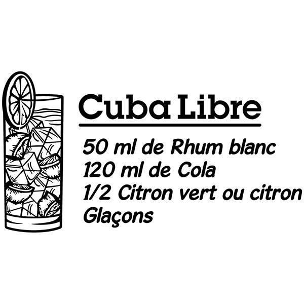 Wandtattoos: Cocktail Cuba Libre - französisch