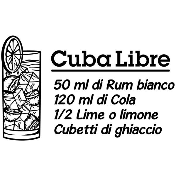 Wandtattoos: Cocktail Cuba Libre - italienisch