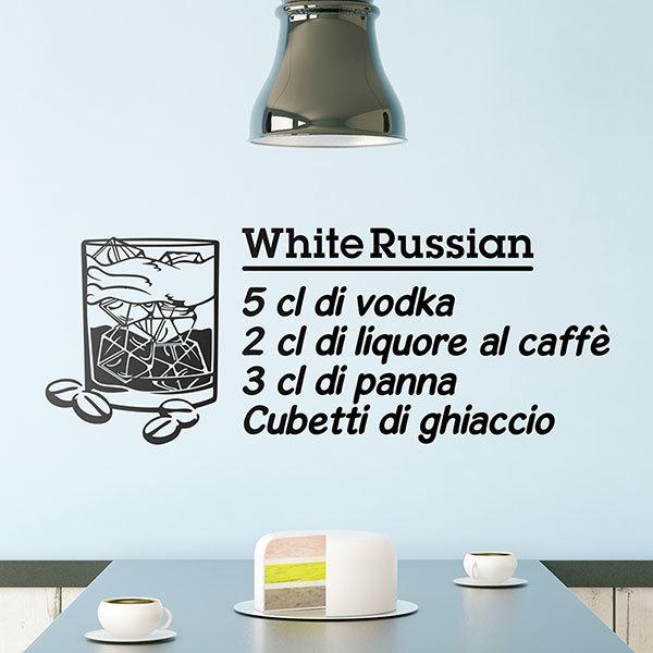 Wandtattoos: Cocktail White Russian - italienisch