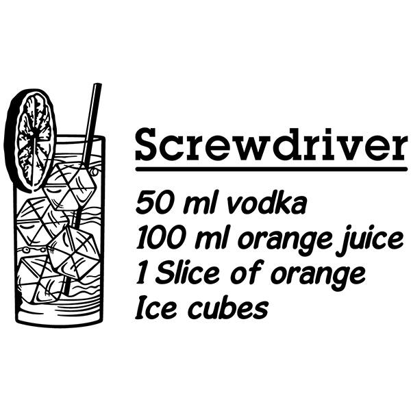 Wandtattoos: Cocktail Screwdriver - englisch