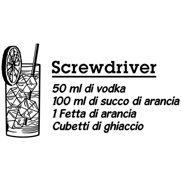 Wandtattoos: Cocktail Screwdriver - italienisch