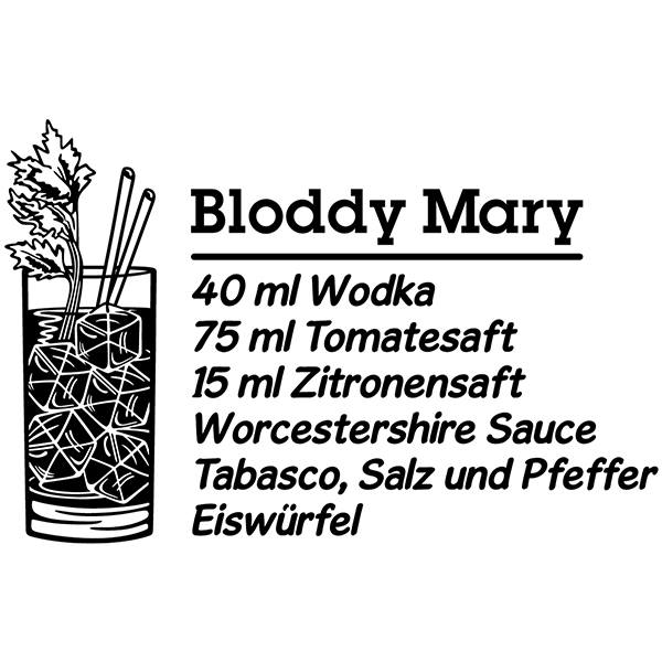 Wandtattoos: Cocktail Bloddy Mary - deutsch