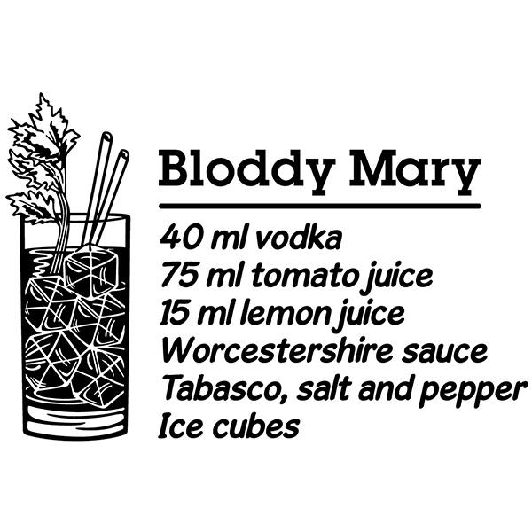 Wandtattoos: Cocktail Bloddy Mary - englisch