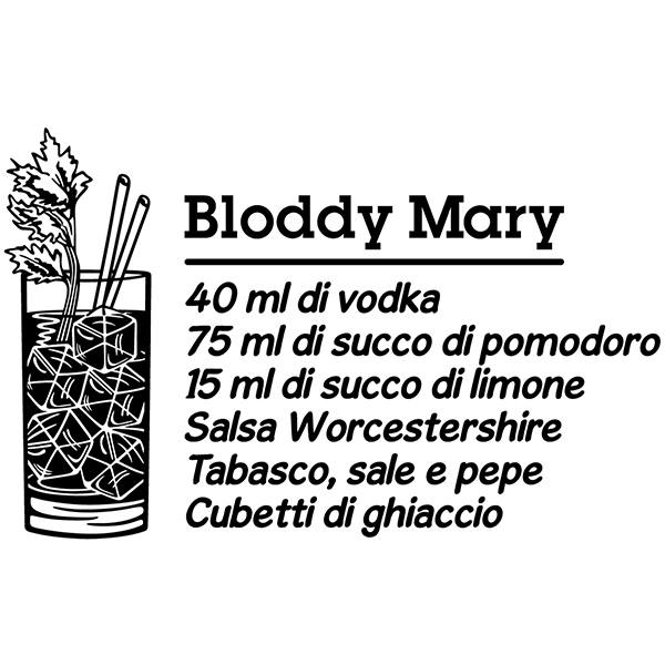Wandtattoos: Cocktail Bloddy Mary - italienisch