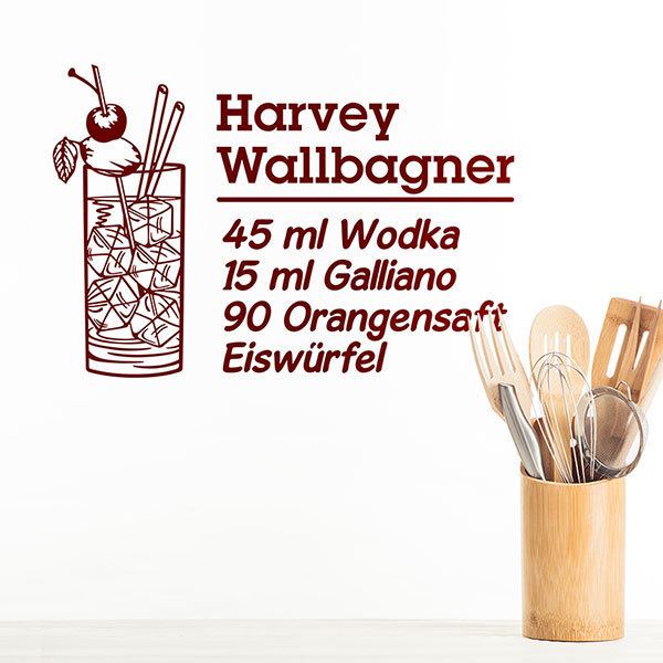 Wandtattoos: Cocktail Harvey Wallbagner - deutsch
