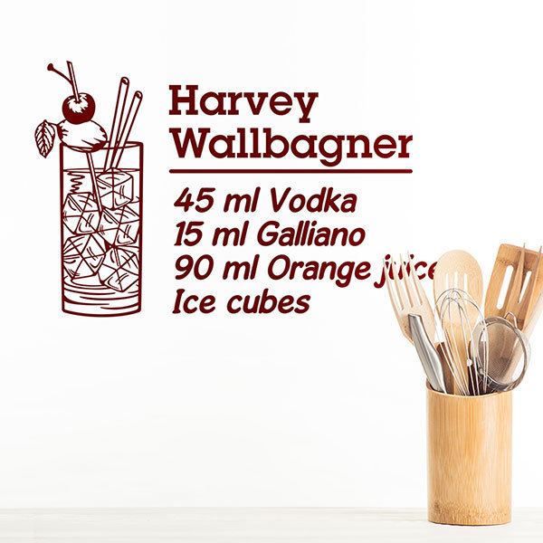 Wandtattoos: Cocktail Harvey Wallbagner - englisch