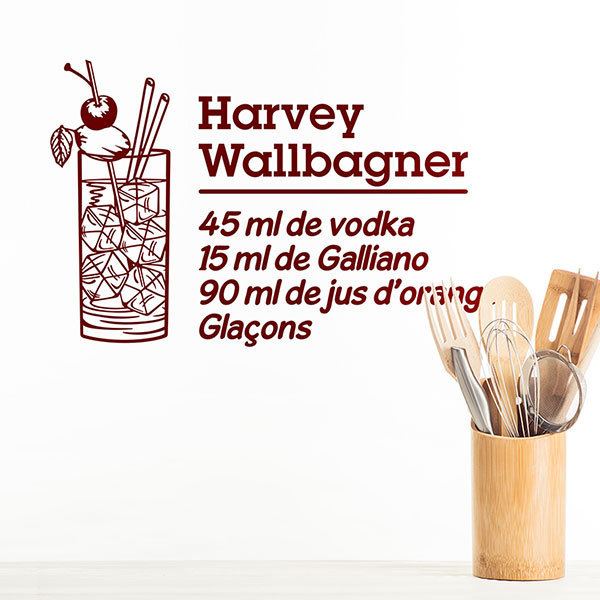 Wandtattoos: Cocktail Harvey Wallbagner - französisch 