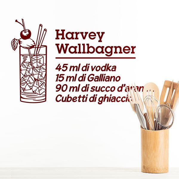 Wandtattoos: Cocktail Harvey Wallbagner - italienisch