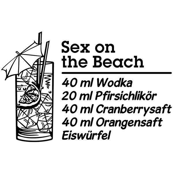 Wandtattoos: Cocktail Sex on the Beach - deutsch