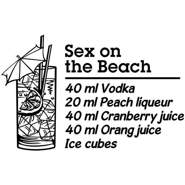 Wandtattoos: Cocktail Sex on the Beach - englisch