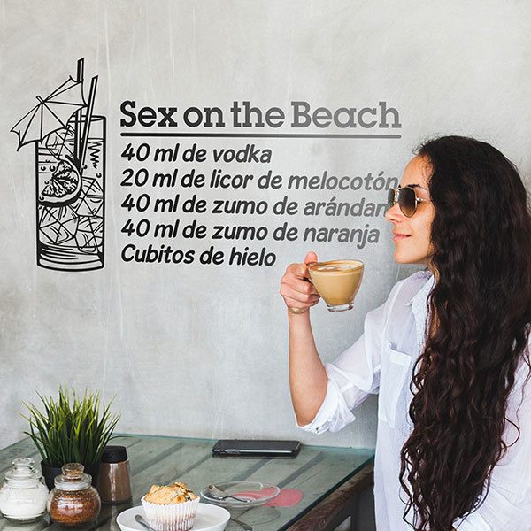 Wandtattoos: Cocktail Sex on the Beach - spanisch