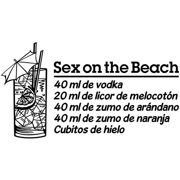 Wandtattoos: Cocktail Sex on the Beach - spanisch