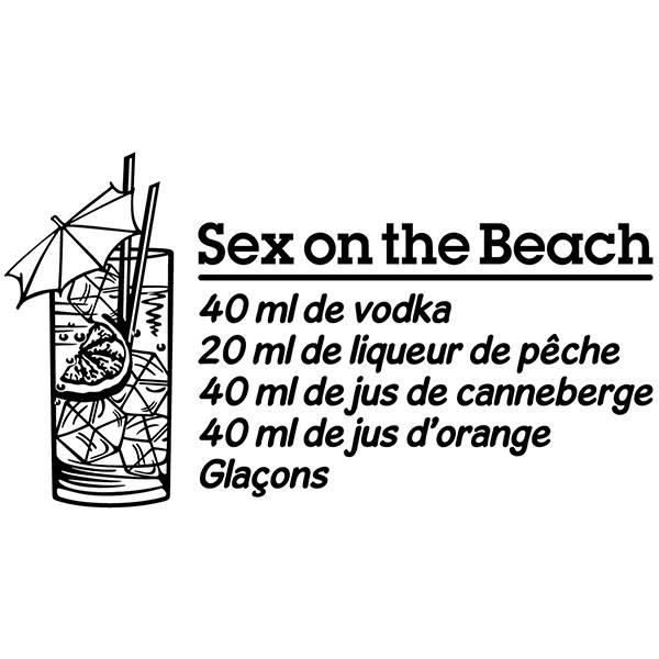 Wandtattoos: Cocktail Sex on the Beach - französisch 
