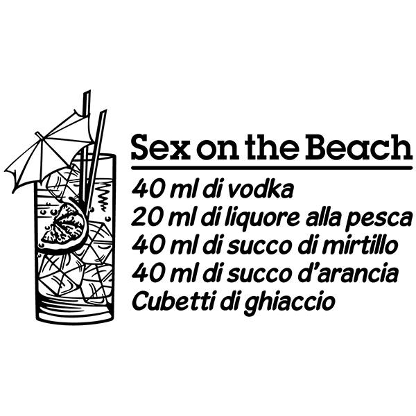 Wandtattoos: Cocktail Sex on the Beach - italienisch