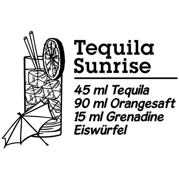 Wandtattoos: Cocktail Tequila Sunrise - deutsch
